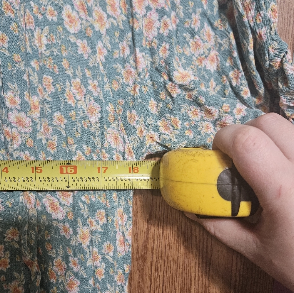 Easel Cottagecore Floral Maxi Dress V Neck Size Small Oversized Fit! - Picture 4 of 5